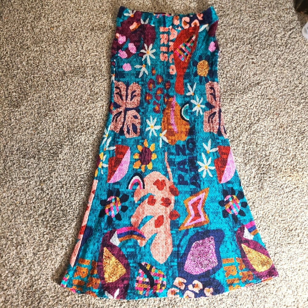 EUC farm Rio Gabriela knit maxi skirt